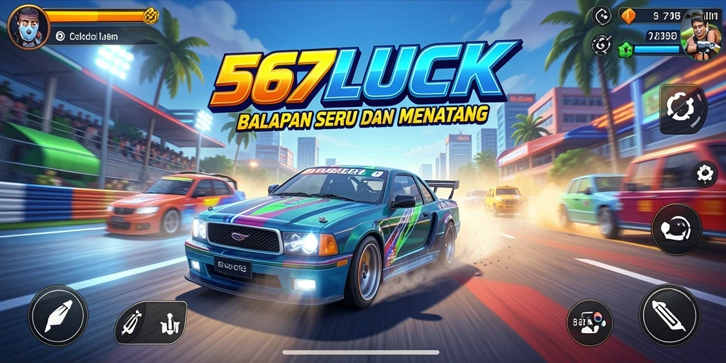 Tampilan gameplay balapan seru di 567LUCK.