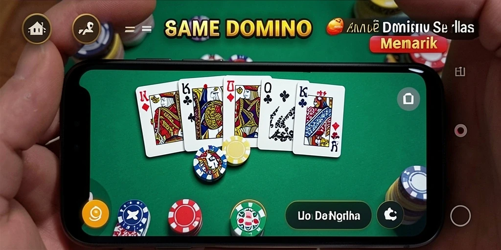 Tampilan gameplay yang seru dari 8180 dalam pertandingan Domino.