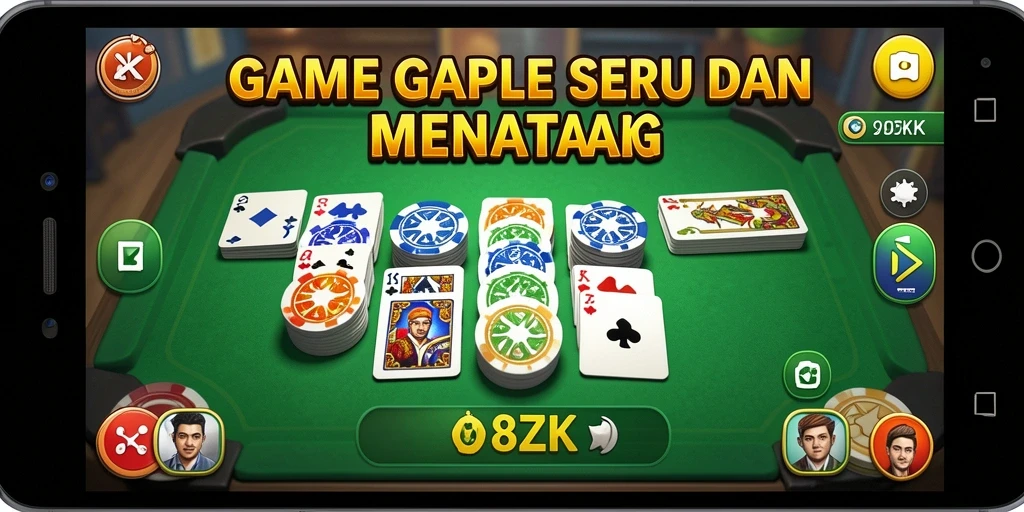 Tampilan menarik dari permainan Gaple di 8ZK.