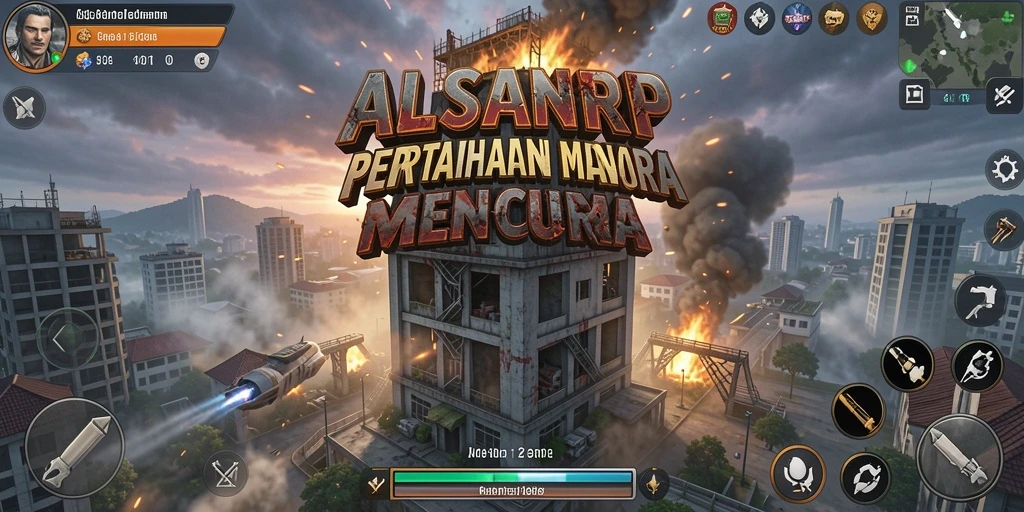 Tangkapan layar gameplay Tower Defense ALISANRP yang mendebarkan.