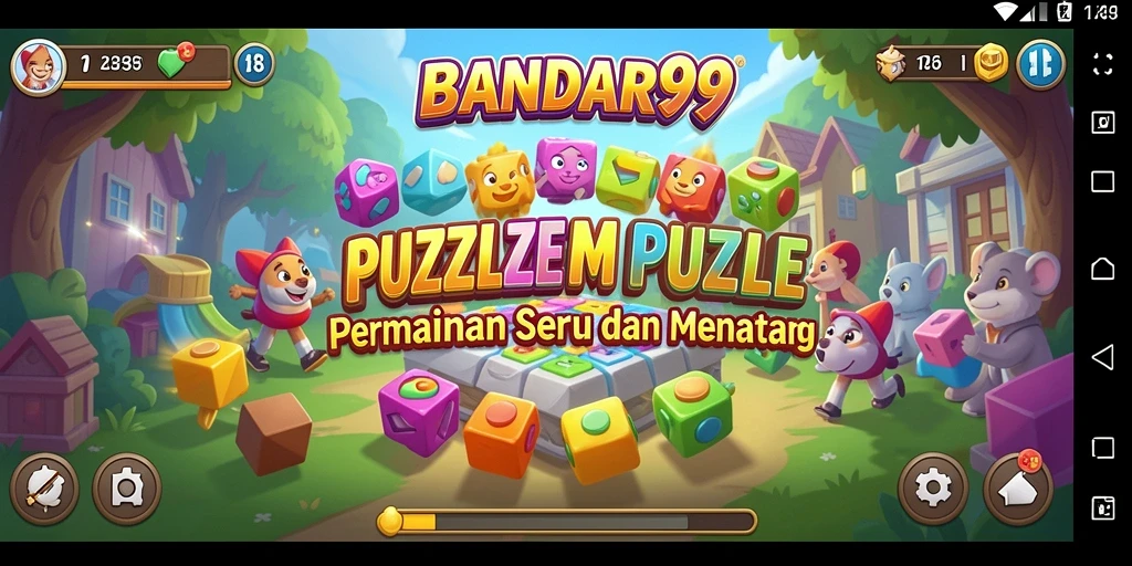 Tampilan gameplay seru dan berbagai teka-teki menantang di BANDAR99.