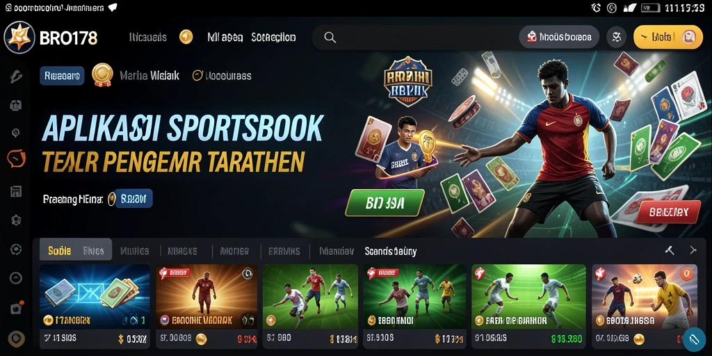 Tampilan gameplay menarik dari aplikasi Sportsbook BRO178.
