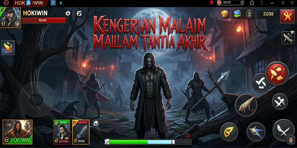 Gameplay HOKIWIN yang menegangkan dan atmosfer kegelapan yang menghantui.