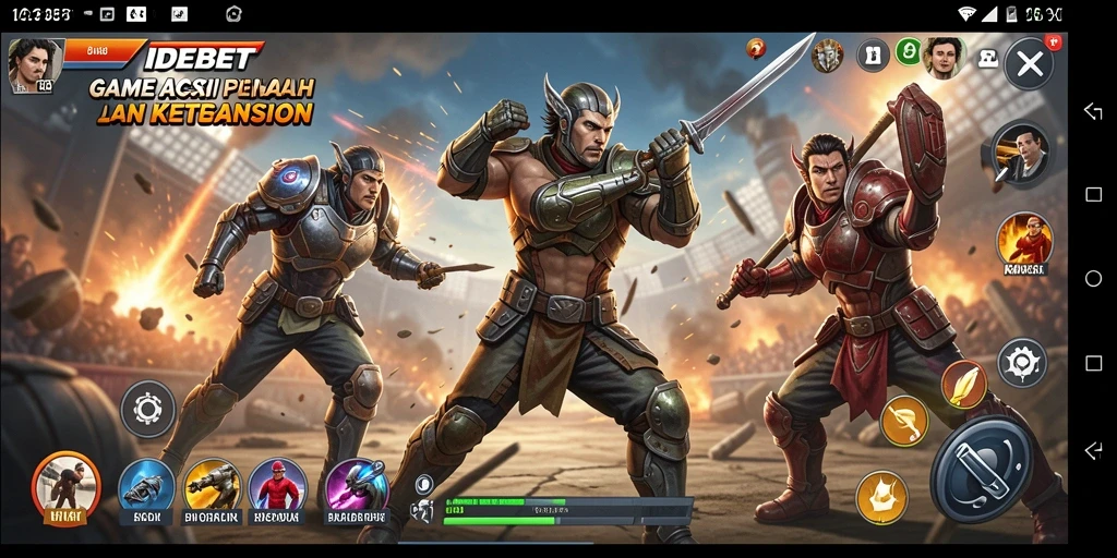 Tampilan seru dari gameplay IDEBET dengan aksi yang mendebarkan.