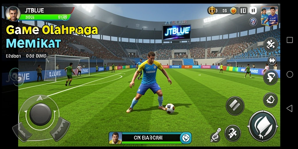 Tampilan menarik dari gameplay JTBLUE yang penuh aksi olahraga.