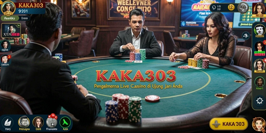 Tampilan gameplay mendebarkan dari aplikasi KAKA303 Live Casino.