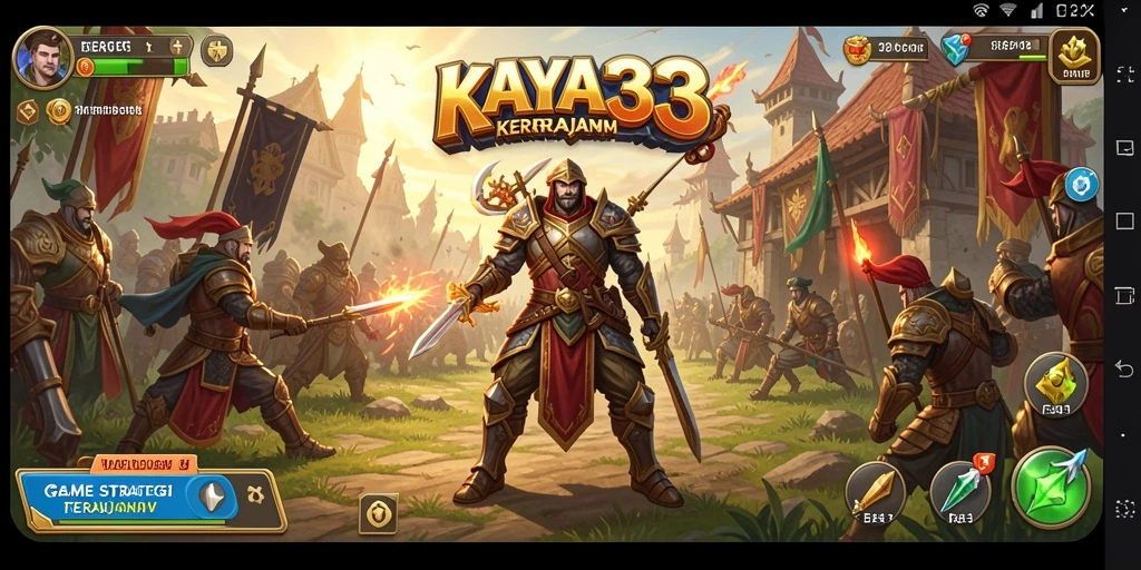 Screenshot gameplay KAYA33 menampilkan persiapan pertempuran yang intens.