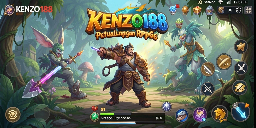 Tampilan gameplay yang menegangkan dalam KENZO188, menjelajahi dunia RPG.