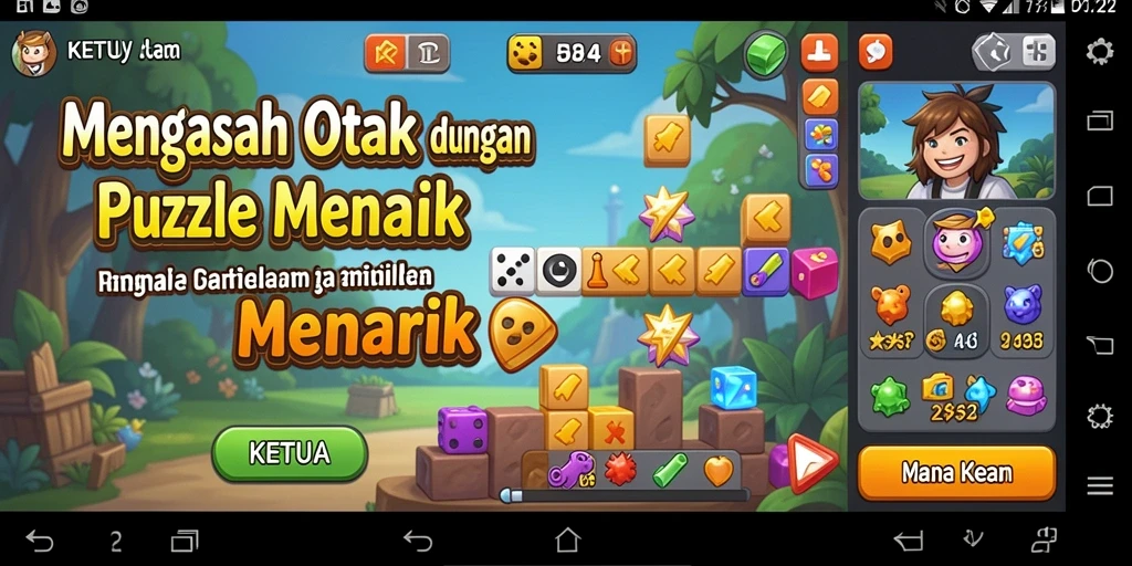 Tangkapan layar KETUA menampilkan tantangan menarik dalam gameplay Puzzle.