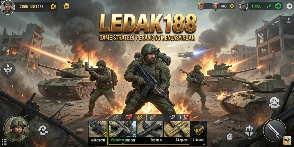 Tampilan gameplay LEDAK188 yang menawan dan strategis.