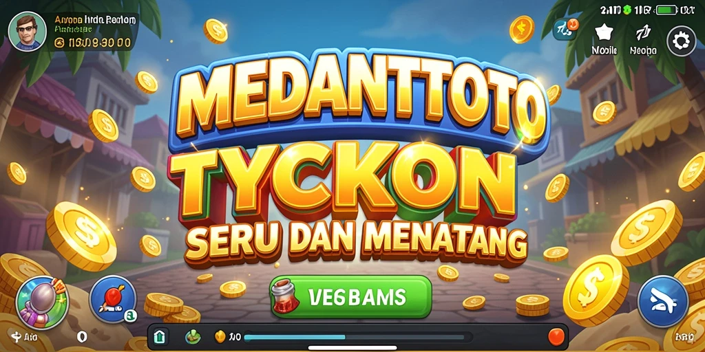 Screenshot gameplay MEDANTOTO menampilkan pengelolaan bisnis yang kompleks dan menarik.
