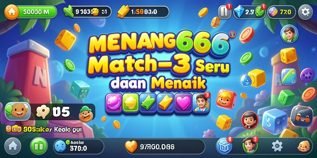 Tampilan gameplay MENANG666 dengan kombinasi elemen warna-warni yang menarik.