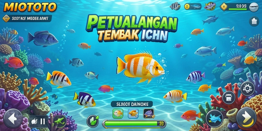 Gameplay seru dengan menembak ikan di bawah laut.
