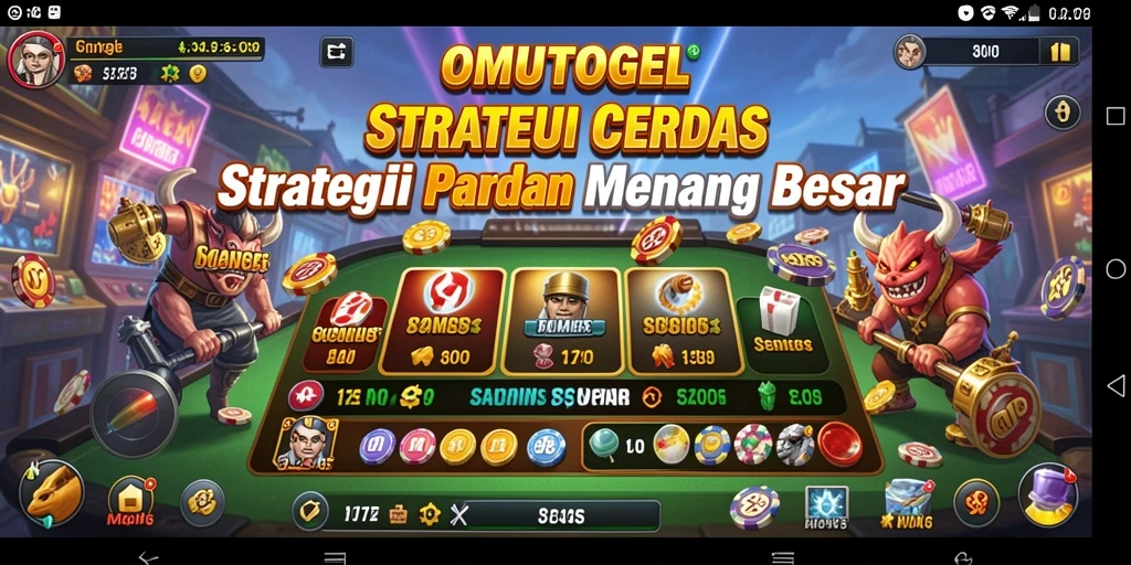 Tampilan utama gameplay OMUTOGEL yang seru dan strategis.