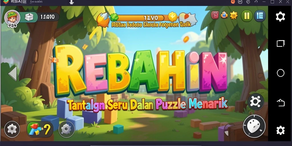 Tangkapan layar gameplay REBAHIN menampilkan teka-teki seru dan menarik.