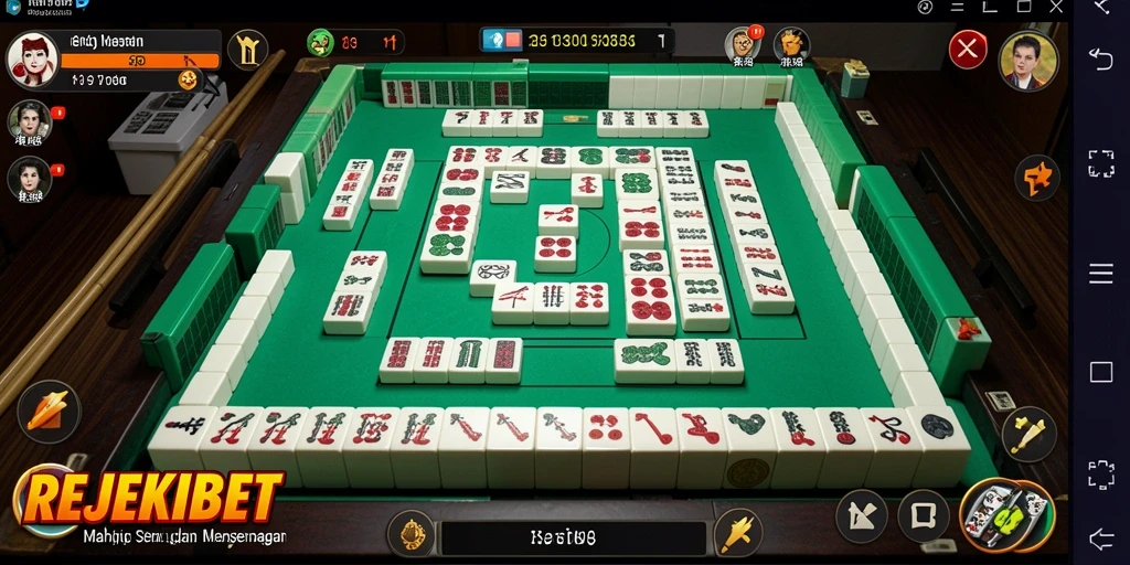 Screenshot utama REJEKIBET menunjukkan gameplay Mahjong yang menarik.