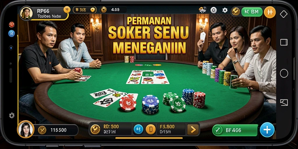 Tampilan gameplay Poker di RP66 yang menegangkan dan interaktif.