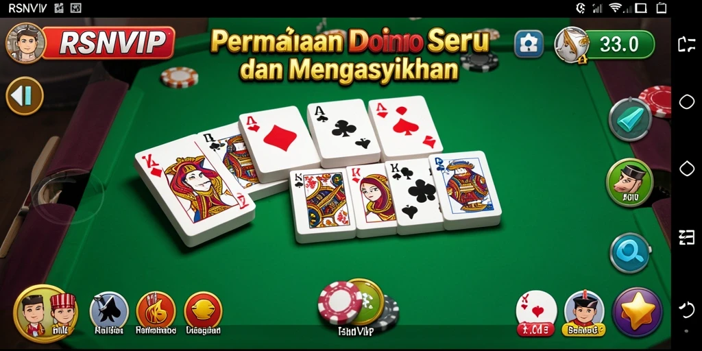 Tampilan gameplay seru dari RSNVIP dengan aksi Domino yang mendebarkan.
