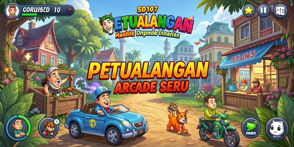 Tampilan gameplay menarik dari SD107 dengan karakter penuh warna.