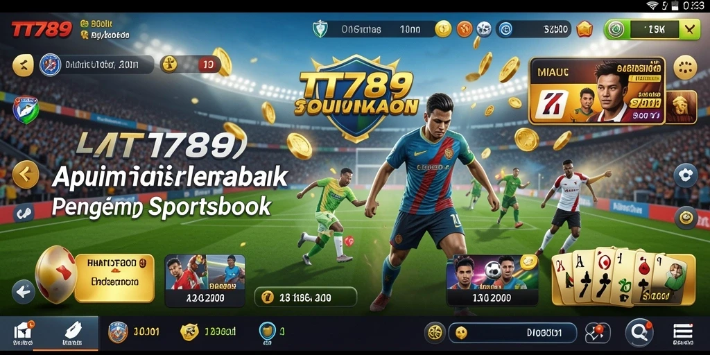Screenshot utama menunjukkan pengguna sedang melakukan taruhan pada pertandingan olahraga.