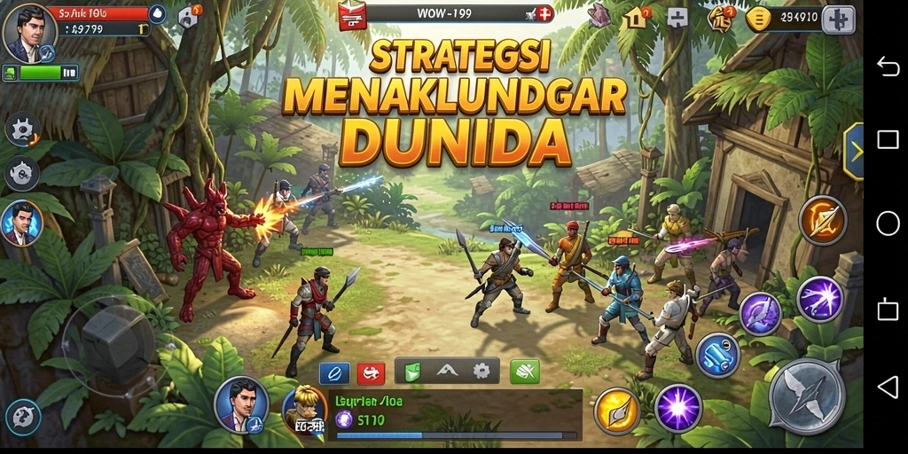 Screenshot gameplay WOW99 dengan strategi pertarungan yang mendebarkan.
